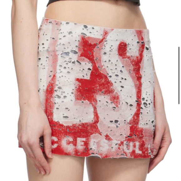 Diesel Hunt Skirt in Formula Red - Picture 3 of 4